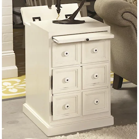 Chairside Table with 6 Drawers and 1 Pull Out Shelf